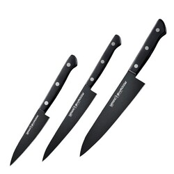 Набор из 3-х кухонных ножей Samura "Shadow" 99, 120, 208 мм (SH-0220)