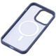 Чехол 2E Basic для Apple iPhone 15 Pro , Soft Touch MagSafe Cover, Dark Blue (2E-IPH-15PR-OCLS-DB)