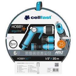 Набор для полива Cellfast HOBBY ATS2™, 1/2”, 20м с оросителем и комплектом подключения ERGO  -20…+60