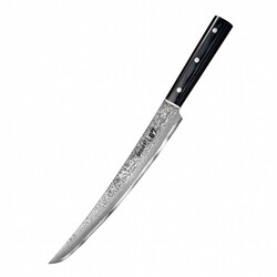 Нож кухонный для тонкой нарезки, танто, 230 мм, Samura "67 Damascus" (SD67-0046MT)