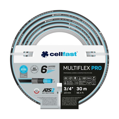 Шланг садовий Cellfast MULTIFLEX PRO 3/4" 30м, 6 шарів, до 35 Бар, -20…+65°C (13-821)