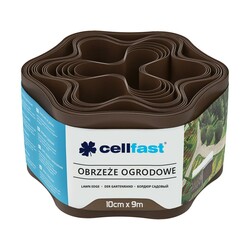 Стрічка газонна Cellfast, бордюрна, хвиляста, 10см x 9м, коричневий (30-011H)
