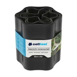 Стрічка газонна Cellfast, бордюрна, хвиляста, 20см x 9м, чорна (30-033H)