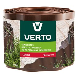 Стрічка газонна Verto 10 cm x 9 m, коричнева (15G513)