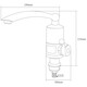 Кран-водонагрівач проточний NZ 3.0 кВт 0.4-5бар для кухні гусак прямий на гайці з дисплеєм AQUATIC