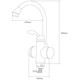 Кран-водонагрівач проточний LZ 3.0кВт 0.4-5бар для кухні гусак вухо на гайці AQUATICA LZ-6B111W