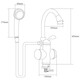 Кран-водонагреватель проточный LZ 3.0кВт 0.4-5бар для ванны гусак ухо на гайке AQUATICA LZ-6C111W