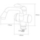 Кран-водонагрівач проточний LZ 3.0 кВт 0.4-5бар для раковини гусак вигнутий довгий на гайці AQUA