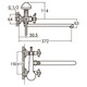Смеситель PL 1/2" для ванны гусак прямой 350мм дивертор встроенный шаровый AQUATICA PL-5C255C (97772