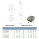 Насос відцентровий свердловинний 0.75кВт H 78(62)м Q 80(50)л/хв Ø94мм AQUATICA (DONGYIN) 3.5SDm3/14 (7