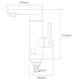 Кран-водонагрівач проточний HZ 3.0 кВт 0.4-5бар для кухні гусак прямий на гайці (W) AQUATICA HZ-6B