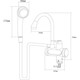 Кран-водонагреватель проточный JZ 3.0кВт 0.4-5бар для ванны гусак ухо на гайке AQUATICA JZ-6C141W (9