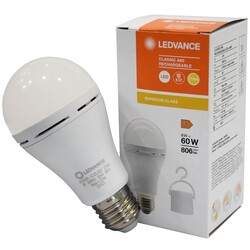 Лампа светодиодная аккумуляторная LEDVANCE A60 8W 806Lm 2700К E27 (4099854102417)