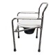 Кресло с санитарной оснасткой, без колес, регулируемое, металл хром (PR-770)