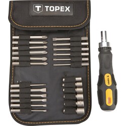 Насадки та змінні головки з утримувачем Topex, набір 26 шт. * 1 уп. (39D352)