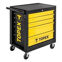 Тележка для инструмента TOPEX, 5 ящиков, 680x460x825 мм, до 280 кг, стальной корпус (79R501)