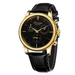Чоловічий годинник Forsining 6916 Gold-Black (1059-0190)