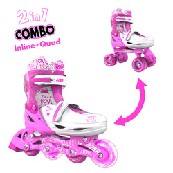 Роликовые коньки Neon Combo Skates Розовый (Размер 34-38) (NT10P4)