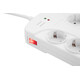 Мережевий фільтр 2E 8XSchuko із захистом від імпульсних стрибків напруги, 3G*1.5мм, 4*USB-A, 3м, white