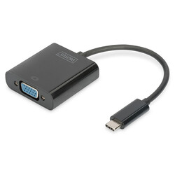 Адаптер Digitus USB-C - VGA Full HD, M/F, 0.15 m (DA-70853)