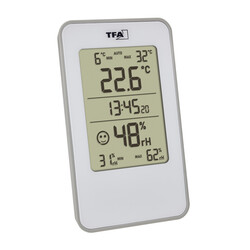 Термогигрометр цифровой TFA, белый, 72x16x120 мм (30505702)