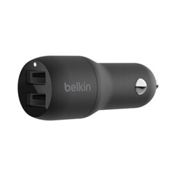 Автомобильное ЗУ Belkin Car Charger 24W Dual USB-A, black (CCB001BTBK)