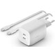 Мережеве ЗУ Belkin Home Charger 65W GAN PD PPS Dual USB-C - USB-C 2m (WCH013VF2MWH-B6)