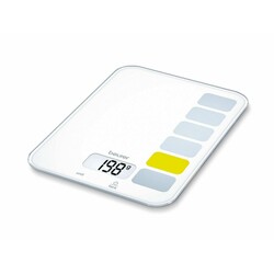 Весы кухонные Beurer, 5кг, СR2032x1 в компл, стекло, белый (KS_19_SEQUENCE)