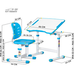 Комплект Evo-kids (стіл+стул) Evo-07 Ergo (00086159)