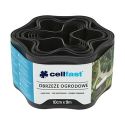 Лента газонная, бордюрная, волнистая, Cellfast 10см x 9м, черная (30-031H)