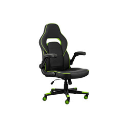 Ігрове крісло 2E Gaming HEBI Black/Green (2E-GC-HEB-BK)