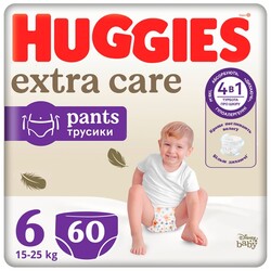 Трусики-Підгузники Huggies Extra Care Pants Box 6 (15-25кг) 60 шт (5029053582429)