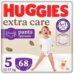 Трусики-Підгузники Huggies Extra Care Pants Box 5 (12-17кг) 68 шт (5029053582412)