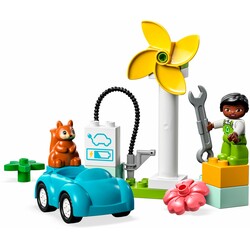 Конструктор LEGO DUPLO Town Вітрова турбіна та електромобіль (10985)