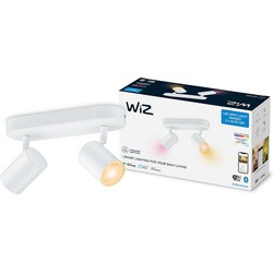 Умный накладной точечный светильник WiZ IMAGEO Spots 2х5W 2200-6500K RGB Wi-Fi белый