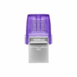 Накопичувач Kingston 128GB USB 3.2 Gen1 + Type-C DT microDuo 3C R200MB/s (DTDUO3CG3/128GB)