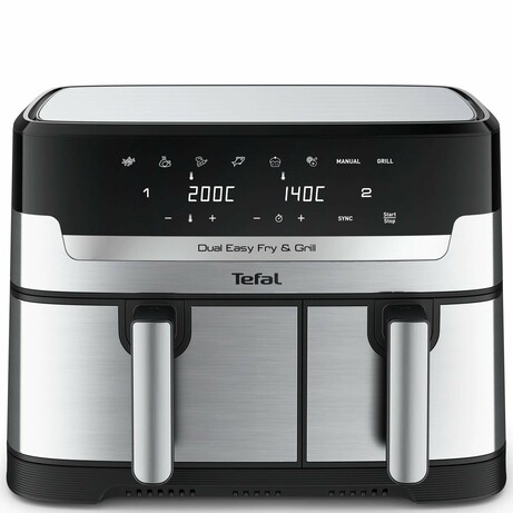 Tefal Мультипечь на 2 чаши Dual Easy Fry & Grill Air Fryer, 2700Вт, чаша-8,3 (5,2+3,1)л, сенсорное у