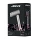 Фен ARDESTO Pink Touch, 1600Вт, 2 швидкості, 3темп.режими, іонізація, дифузор, магнітні насадки, сірий+рожевий