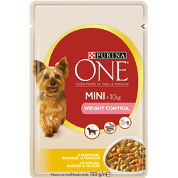ONE. Корм для собак ONE Mini с индейкой и морковью  100г (7613036473514)