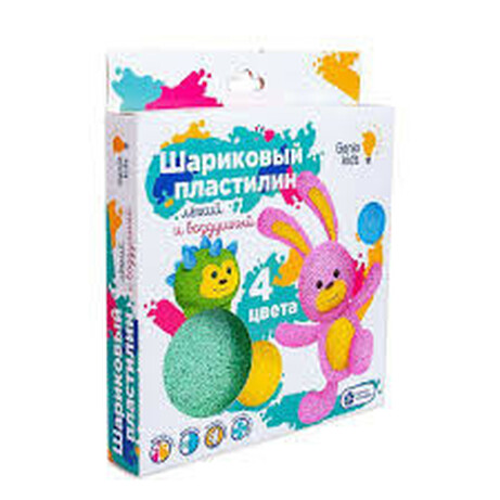 Genio Kids.   Н-р д/ліплення  Кульок пластилин4цв TA1801(4814723005701)