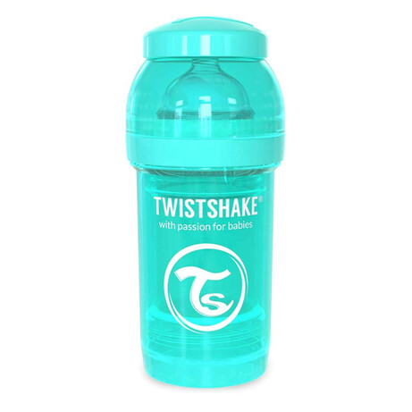 Twistshake. Антиколиковая бутылочка 180 мл, бирюзовая (24877)