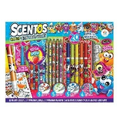 Scentos. Ароматный набор для творчества - ФРУКТОМАНИЯ (маркеры,ручки, карандаши,наклейки,раскраска) 