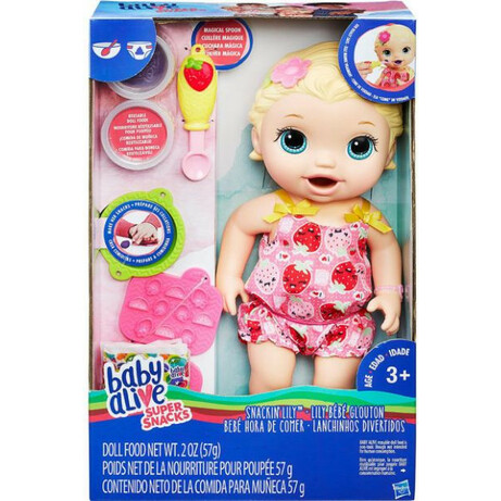 Hasbro.Лялька Baby Alive Hasbro Малятко Блондинка і снеки Baby Alive(E5841)