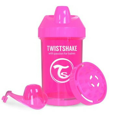 Twistshake. Чашка-непроливайка 300 мл, розовая (24891)