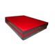 Tia - sport. Мат доладної ПВХ 150х100х8 см з 2-х частин червоно-чорний(sm - 0143)
