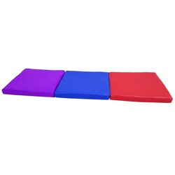 Tia - sport. Мат складаний дитячий 150х50х5 см з 3-х частин фіолетово-синьо-червоний(sm - 0142)