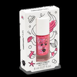 Nailmatic. Детский лак для ногтей на водной основе Glitter Pink/Ярко-розовый с блестинками (37602298
