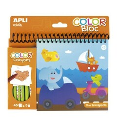 Apli Kids. Раскраска + цветные карандаши: транспорт (000015207)
