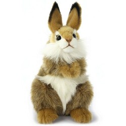 Hansa. Коричневий заєць, 24 см, реалістична м'яка іграшка(4806021974490)
