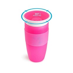 Munchkin. Чашка-непроливайка Miracle 360° Sippy 414 мл, рожева(2900990764037)
